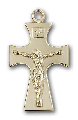 14K Gold Celtic Crucifix Pendant