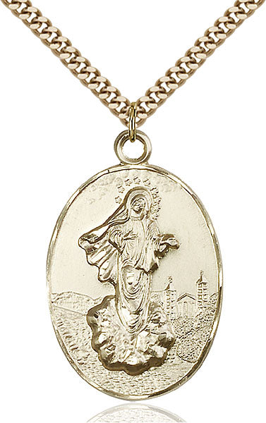 Gold-Filled Our Lady of Medugorje Necklace Set