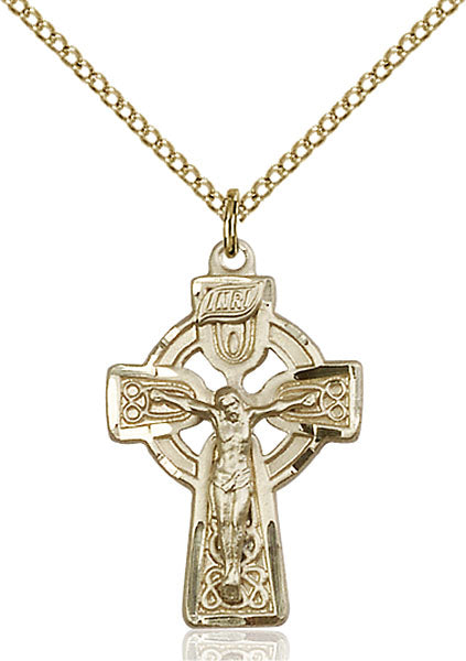 Gold-Filled Celtic Crucifix Necklace Set