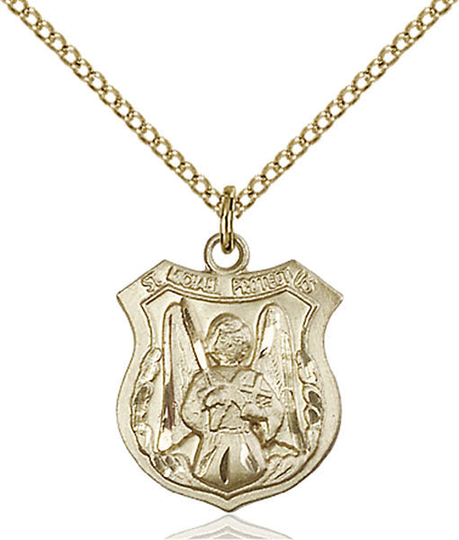 Gold-Filled Saint Michael the Archangel Necklace Set
