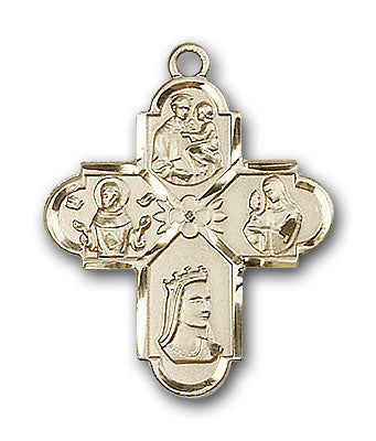 14K Gold Franciscan 4-Way Pendant