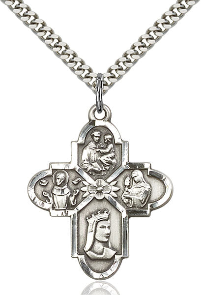 Sterling Silver Franciscan 4-Way Necklace Set