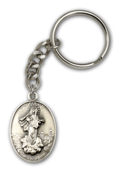 Antique Silver Medjugorje Keychain