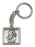 Antique Silver God Bless This Cyclist Keychain