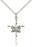 Sterling Silver Doves and Cross Necklace Set