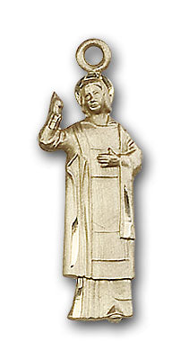 14K Gold Saint Florian Pendant - Engravable