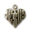 14K Gold Heart of Jesus and Cross Pendant