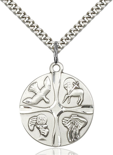 Sterling Silver Christian Life Necklace Set