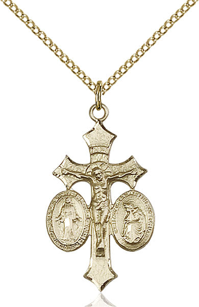 Gold-Filled Jesus, Mary, Our Lady of La Salette Necklace Set