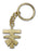 Antique Gold Franciscan Cross Keychain