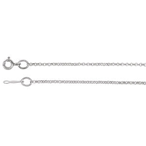 30-inch Rolo Chain with Spring Ring - 14K White Gold