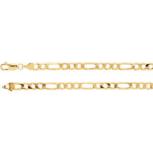 24-inch Figurinearo Chain with Lobster Clasp - 14K Yellow Gold