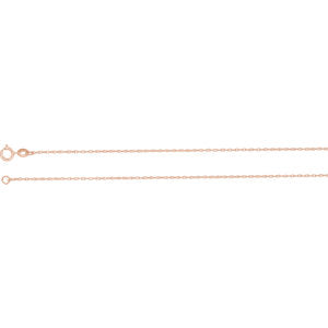 20-inch Rope Chain with Spring Ring - 14K Rose