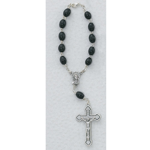 6X8MM Black Auto Rosary