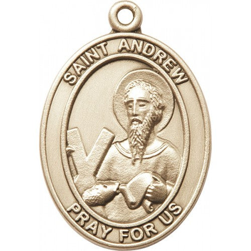 Gold Oxide Saint Andrew Keychain