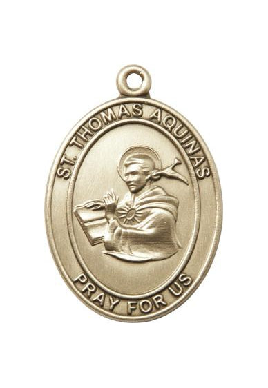 Gold Oxide Saint Thomas Aquinas Keychain