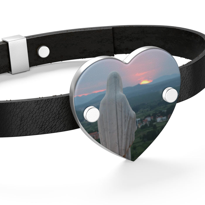 Our Mother at Sunset Leather Bracelet