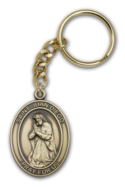 Antique Gold Juan Diego Keychain