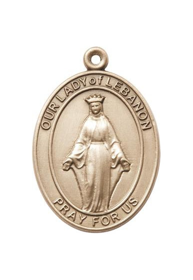 Gold Oxide Our Lady of Lebanon Keychain