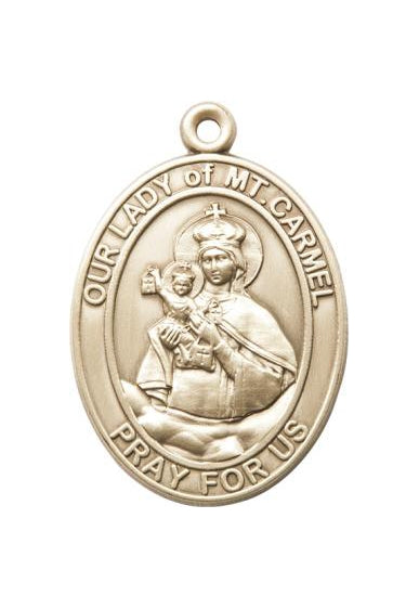 Gold Oxide Our Lady of Mount Carmel/Scapular Keychain
