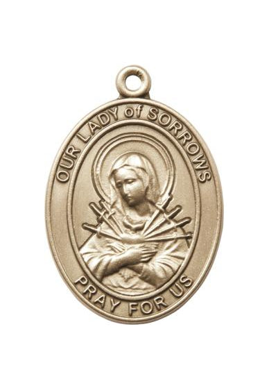 Gold Oxide Our Lady of Sorrows Keychain