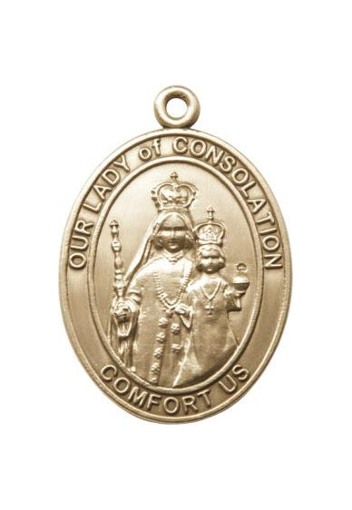 Gold Oxide Our Lady of Consolation Keychain