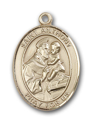 14K Gold Saint Anthony of Padua Pendant