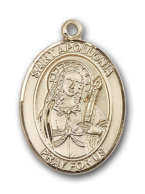 14K Gold Saint Apollonia Pendant