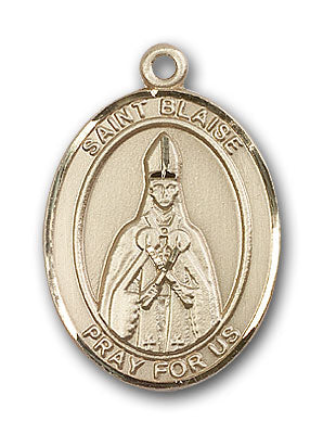 14K Gold Saint Blaise Pendant
