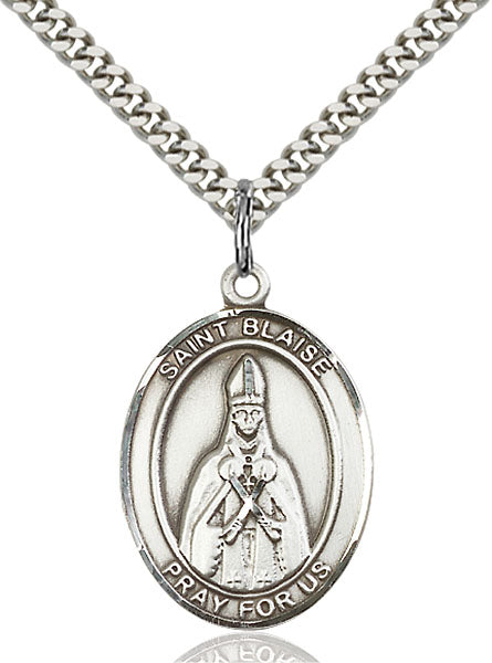 Sterling Silver Saint Blaise Necklace Set