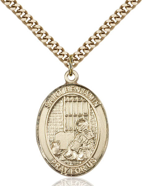 Gold-Filled Saint Benjamin Necklace Set