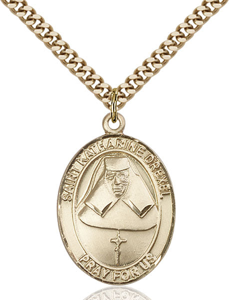 Gold-Filled Saint Katharine Drexel Necklace Set