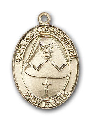 14K Gold Saint Katharine Drexel Pendant