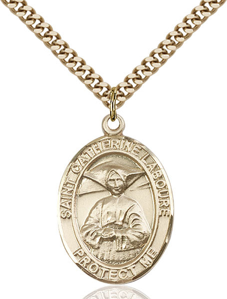 Gold-Filled Saint Catherine Laboure Necklace Set