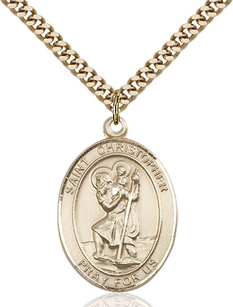 Gold-Filled Saint Christopher Necklace Set - Engrave it!