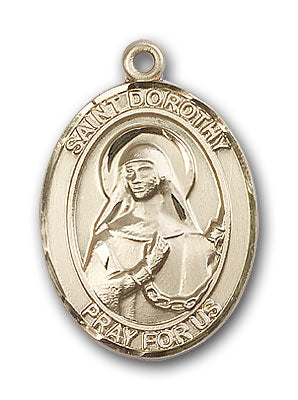 14K Gold Saint Dorothy Pendant