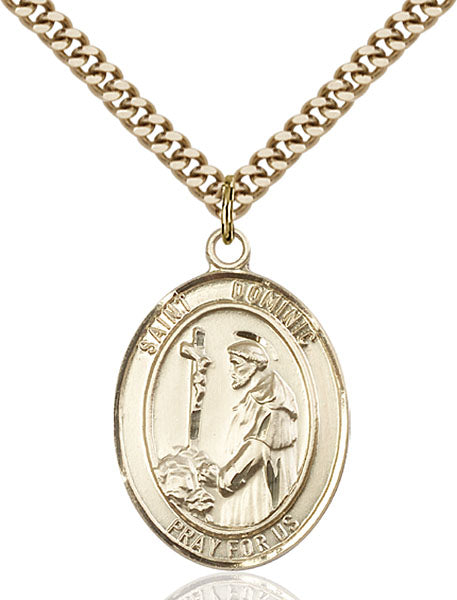 Gold-Filled Saint Dominic de Guzman Necklace Set