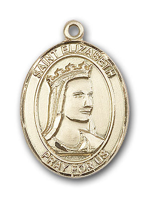 14K Gold Saint Elizabeth of Hungary Pendant