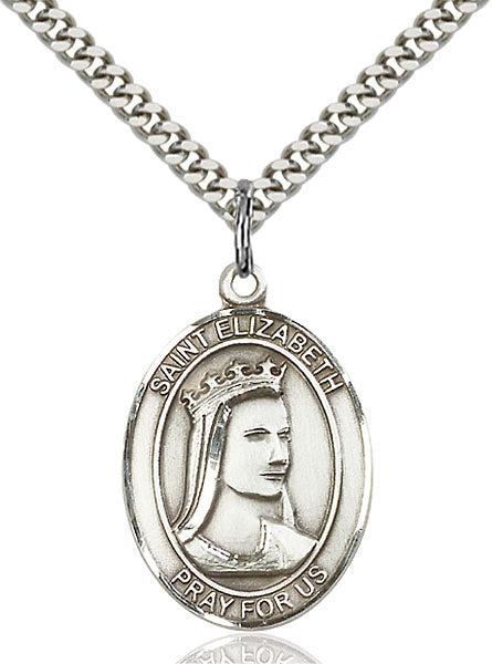Sterling Silver Saint Elizabeth of Hungary Necklace Set