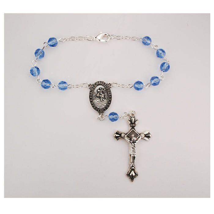 Zircon/Dec Auto Rosary/Carded