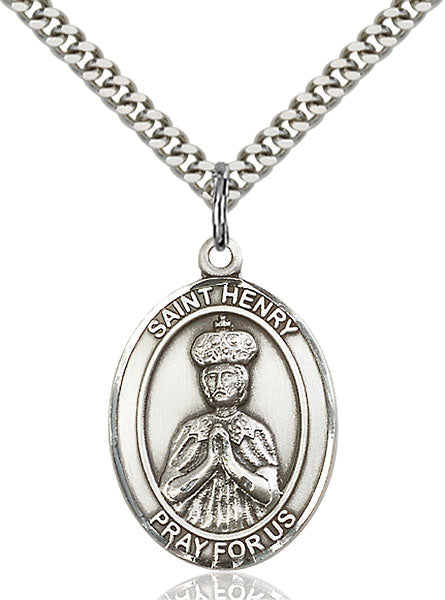 Sterling Silver Saint Henry II Necklace Set