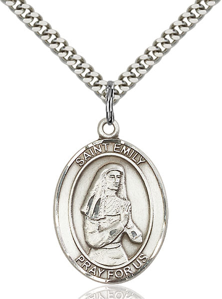 Sterling Silver Saint Emily de Vialar Necklace Set