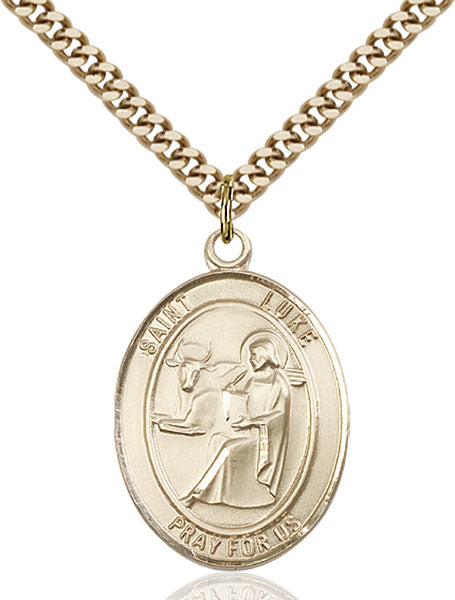 Gold-Filled Saint Luke the Apostle Necklace Set