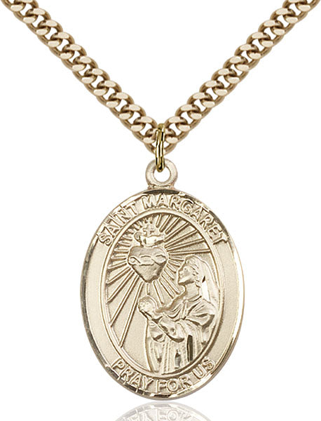 Gold-Filled Saint Margaret Mary Alacoque Necklace Set