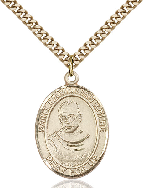 Gold-Filled Saint Maximilian Kolbe Necklace Set