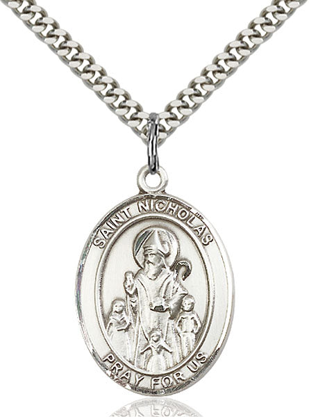 Sterling Silver Saint Nicholas Necklace Set