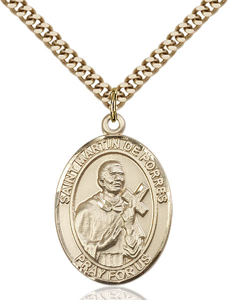 Gold-Filled Saint Martin de Porres Necklace Set