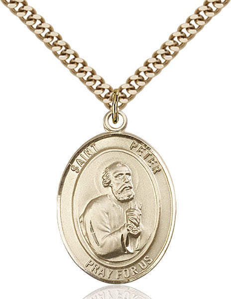 Gold-Filled Saint Peter the Apostle Necklace Set