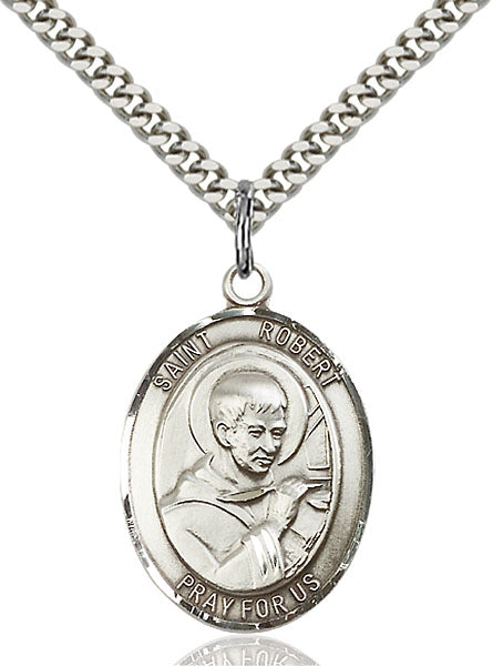 Sterling Silver Saint Robert Bellarmine Necklace Set