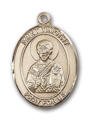 14K Gold Saint Timothy Pendant